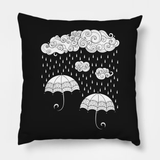 Noncolored Fairytale Weather Forecast Print Pillow