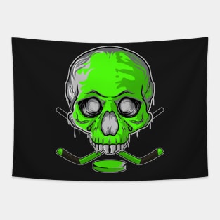 Hockey Death Skull Happy Halloween Skeleton product Tapestry