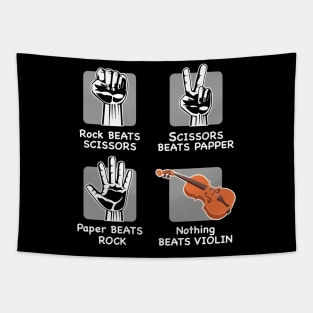 Violin Rock Paper Scissors Violin for Viola Players and Musicians Tapestry