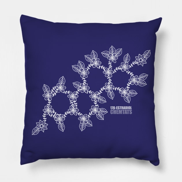 17β-estradiol / Estrogen (W) Pillow by chemtats