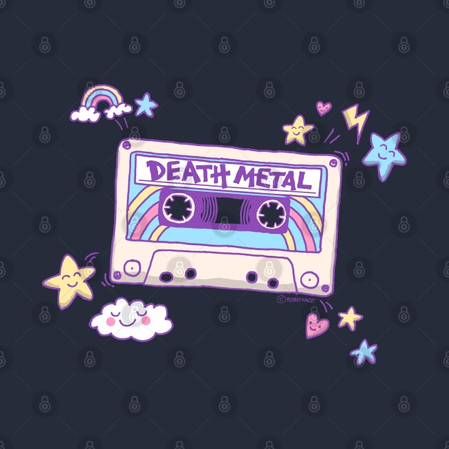 Death Metal Cassette Tape by robotface