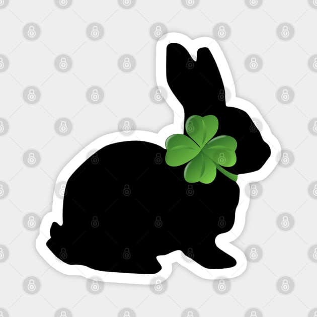 Shamrock Bunny Magnet by HolidayBug