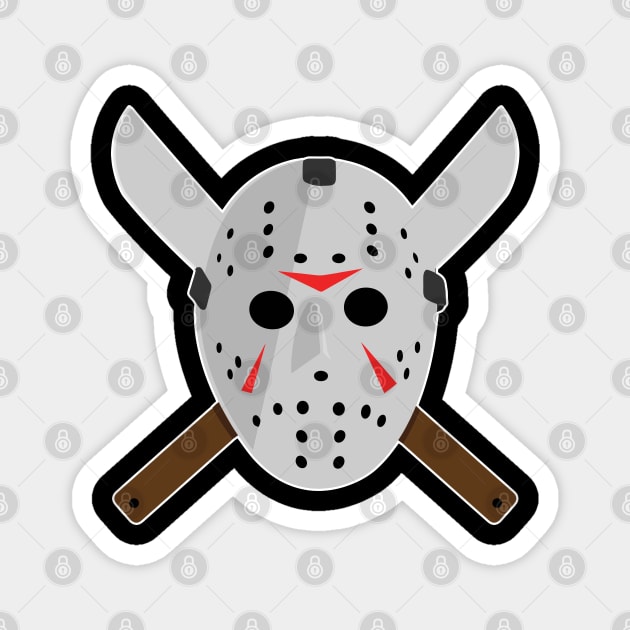 Hockey masked horror movie killer Magnet by old_school_designs