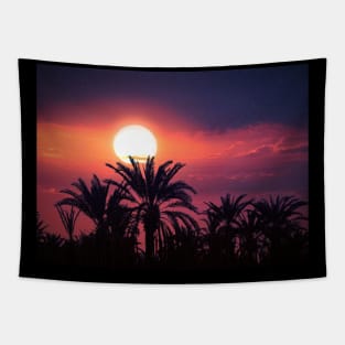 Red Sunset Photo Tapestry