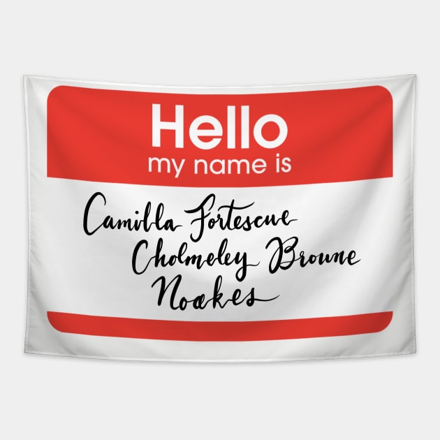 Hello My Name is Midwife Chummy Tapestry by alfrescotree