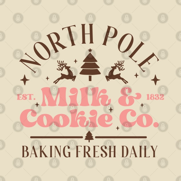 Vintage Christmas North Pole Milk and Cookie Co by Nova Studio Designs