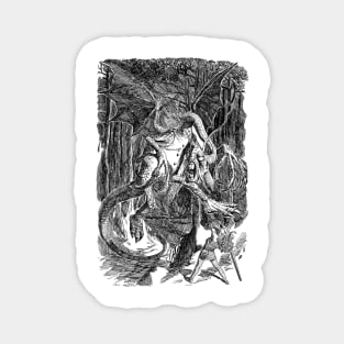 Jabberwocky: The Classic Illustration by John Tenniel from 'Alice's Adventures in Wonderland' 1871 Magnet