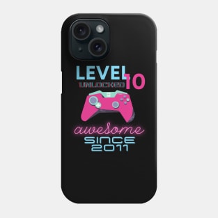 Level 10 Unlocked Awesome 2011 Video Gamer Phone Case