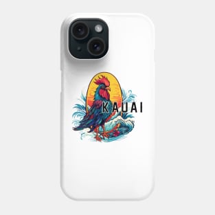 Kauai Hawaii Design, with Black Lettering Phone Case