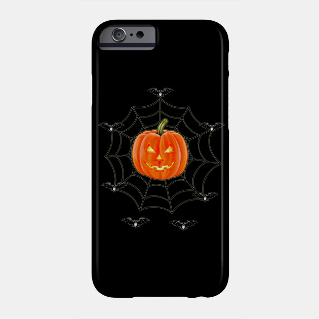 HALLOWEEN Jack O' Lantern caught in a Spiderweb