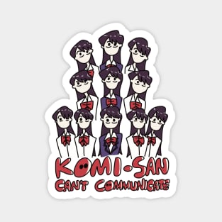 Komi Can't Communicate or Komi san wa komyushou desu anime characters in a cute doodle Magnet