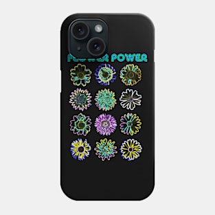 Flower Power Neon Psychedelic Flowers Phone Case