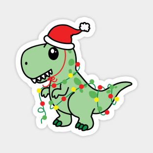 Cute Dinosaur Christmas Tree Lights Magnet