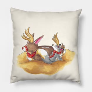 Water Ready Reindeer Pillow