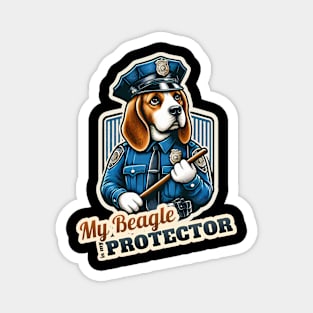 Beagle Police Magnet