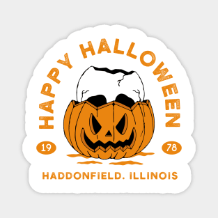 Happy Halloween 1978 Spooky Myers Pumpkin Haddonfield Magnet