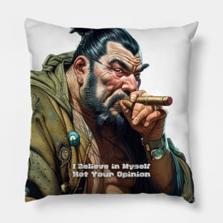 Puff Sumo: I Believe in Myself Not Your Opinion on a light (Knocked Out) background Pillow