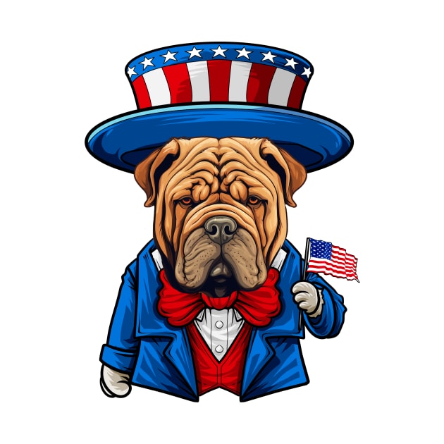 Funny 4th of July SharPei Dog Shar pei by whyitsme