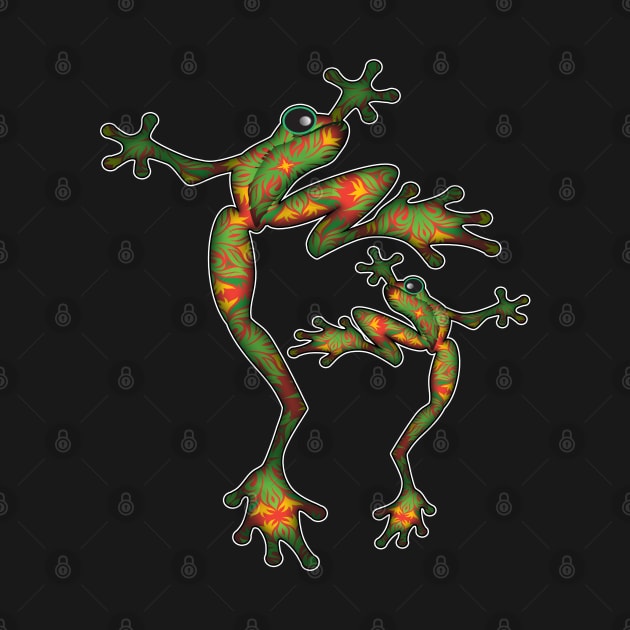 Green Festive Frogs by XtremePacific