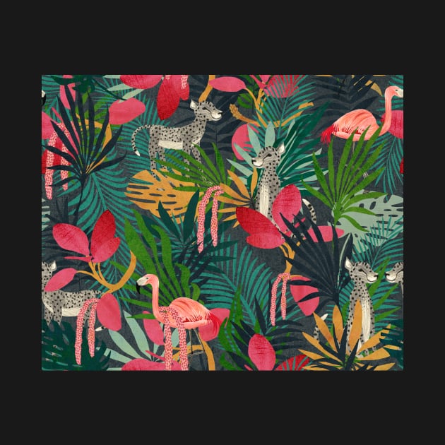 Tropical Jungle (green) by katherinequinnillustration
