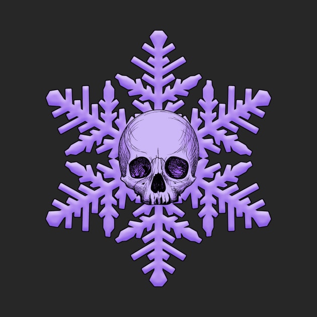 Goth Skull Snowflake Christmas by Nessanya