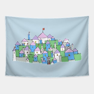 Little castle town Tapestry