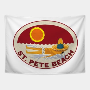 St. Pete Beach Florida Saint Petersburg Vintage Style Travel Vacation Tapestry