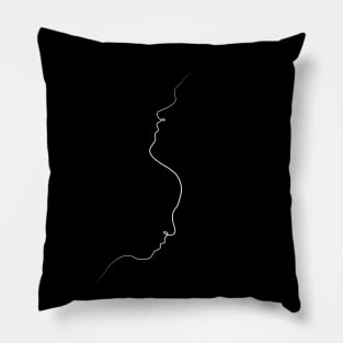 Inverted Faces | One Line Artist | Minimal Art | One Line Art | Minimalist Pillow