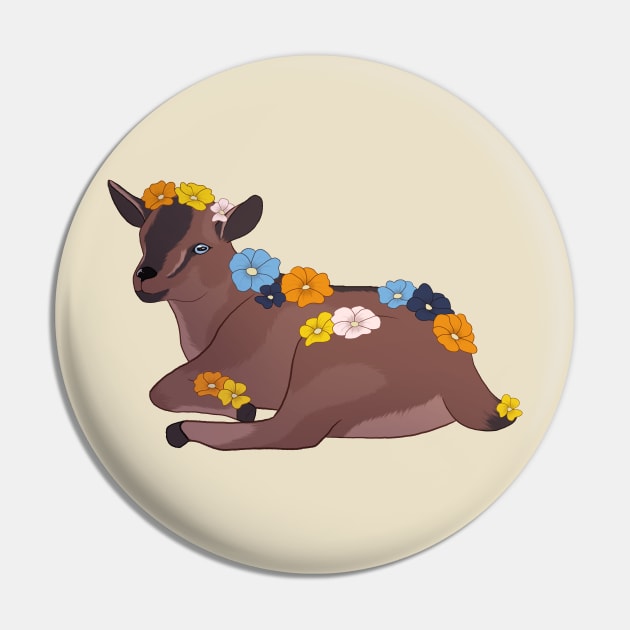 Aroace Pride Baby Goat Kid Pin by celestialuka