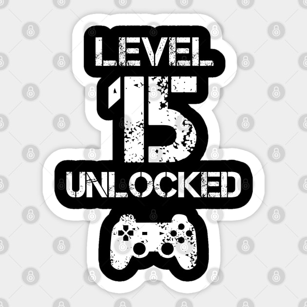 15th Birthday Vintage 15 Years Old Level 15 Unlocked Tshirt 15th Birthday Vintage 15 Years Old Level 15 Unlocked Tshirt