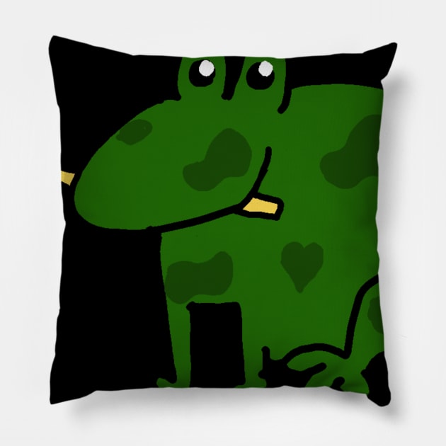 Nonbinary Frog Pillow by Art By Sophia