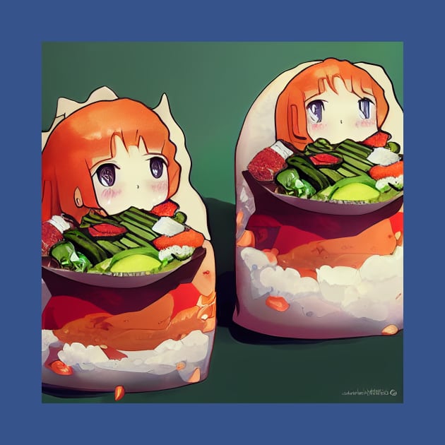 Kawaii Anime Sushi by Grassroots Green