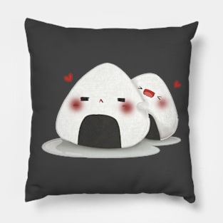 Cute and kiyowo onigiri couple Pillow