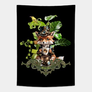 Cute little steampunk fox Tapestry