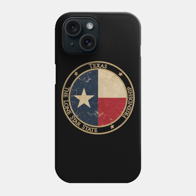 Vintage Texas USA United States of America American State Flag Phone Case by DragonXX