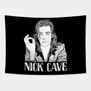 Retro Nick Cave smokes style Classic 80s Tapestry