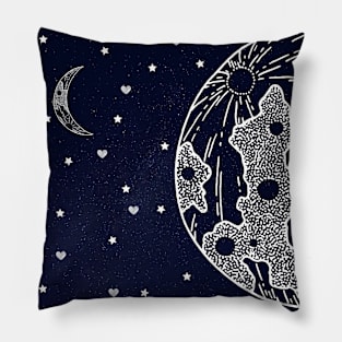 Moon and Earth Pillow