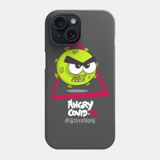 Angry COVID-19, #stayathome Phone Case