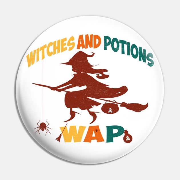 Witches and Potions Pin by MZeeDesigns