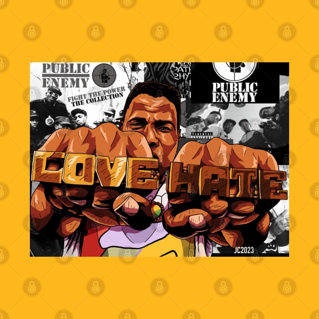 Do The Right Thing "Love&Hate" Radio Raheem portrait (digital) by StagArtStudios