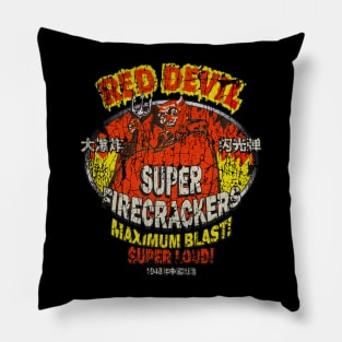 Red Devil Super Firecrackers // Vintage Pillow