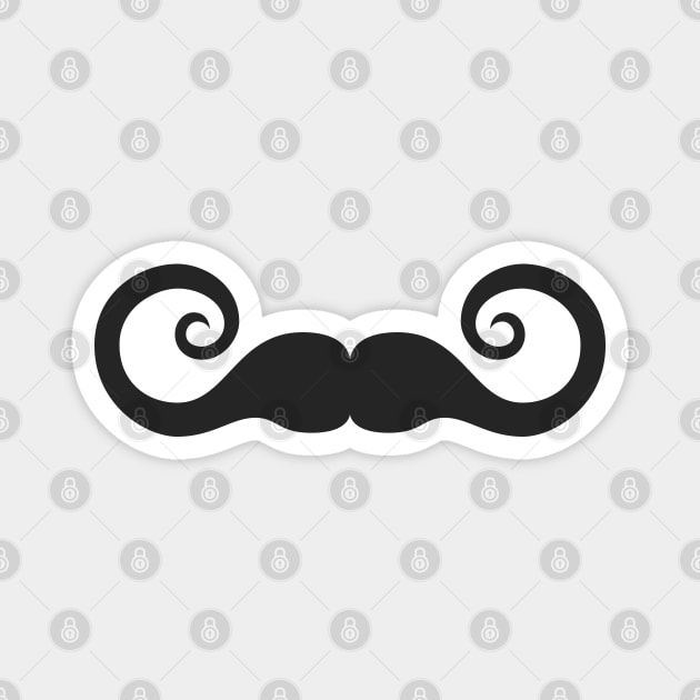 Curly Mustache Magnet by Hanzo