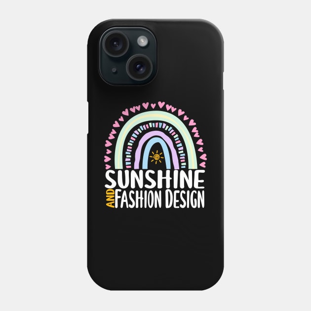 Sunshine and Fashion Design Cute Rainbow Graphic for Womens Kids Girls Phone Case by ChadPill