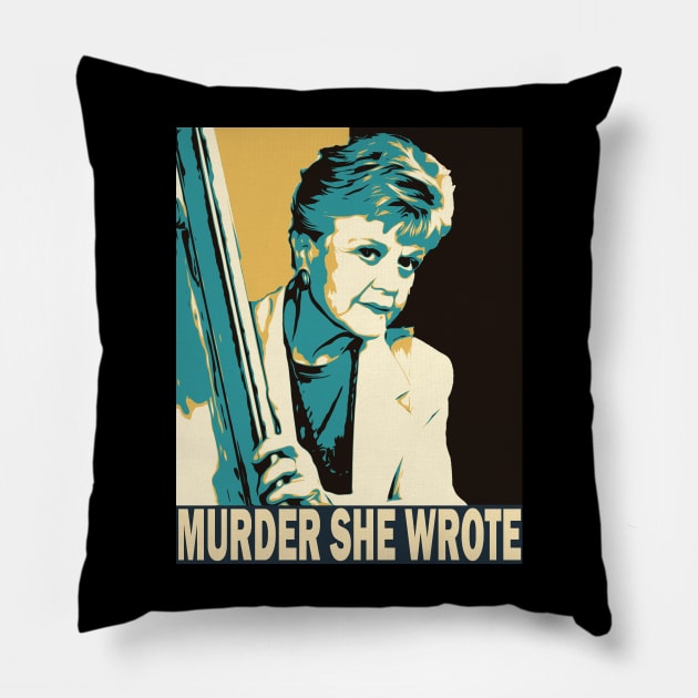 Murder She Wrote Poster Limit Color Pillow by erd's