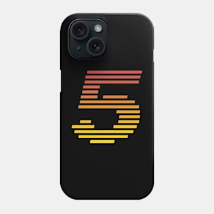 5 - Number Five - Retro Phone Case