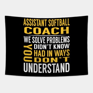 Assistant Coach Solve Problems Softball Player Tapestry