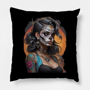 Catrina Dia De Los Muertos Pillow