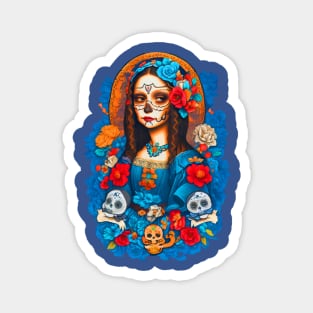 Sugar Skull Mona Lisa Magnet