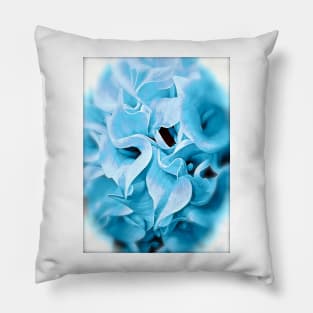 Calla Lily Icy Blue Pillow