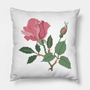 District of Columbia New York State Flower American Beauty Rose Pillow